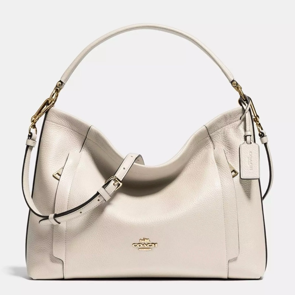 Like New Cream Coach Hobo Bag